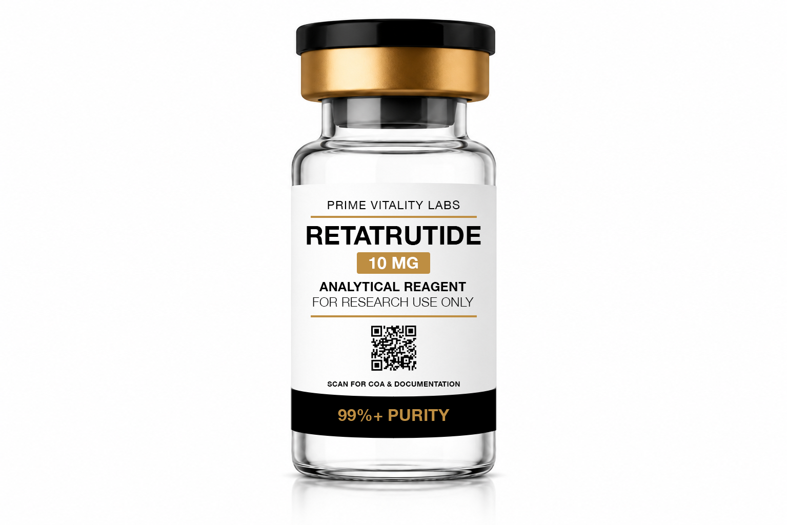 Retatrutide 10 mg research peptide vial